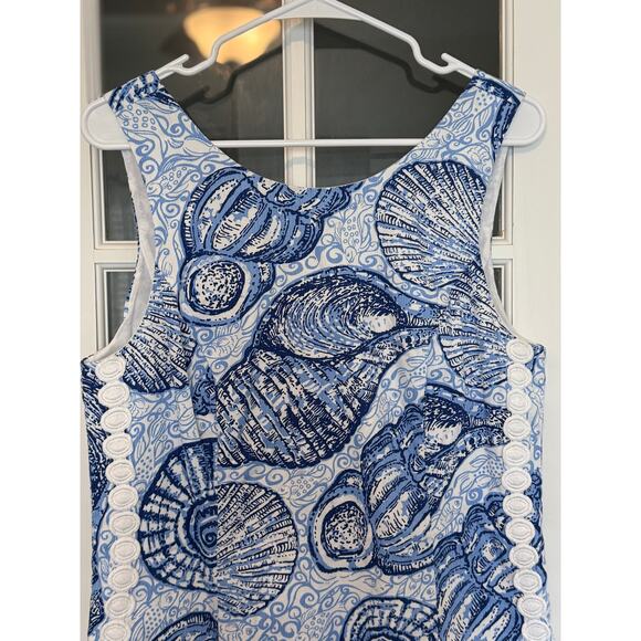 Lilly Pulitzer Mila Shift Dress Blue Peri Pop Up Stuffed Shells White *size 6 - Picture 3 of 15